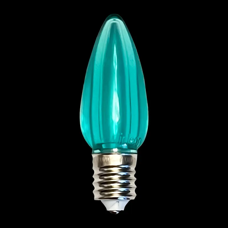 Bombilla LED C9 Transparente Verde Azulado