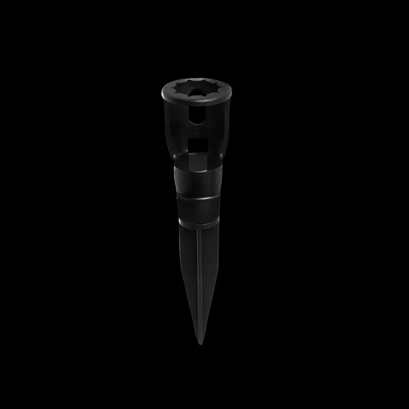 Parte superior circular de estaca de tierra C9 de 5 ″ - Negro