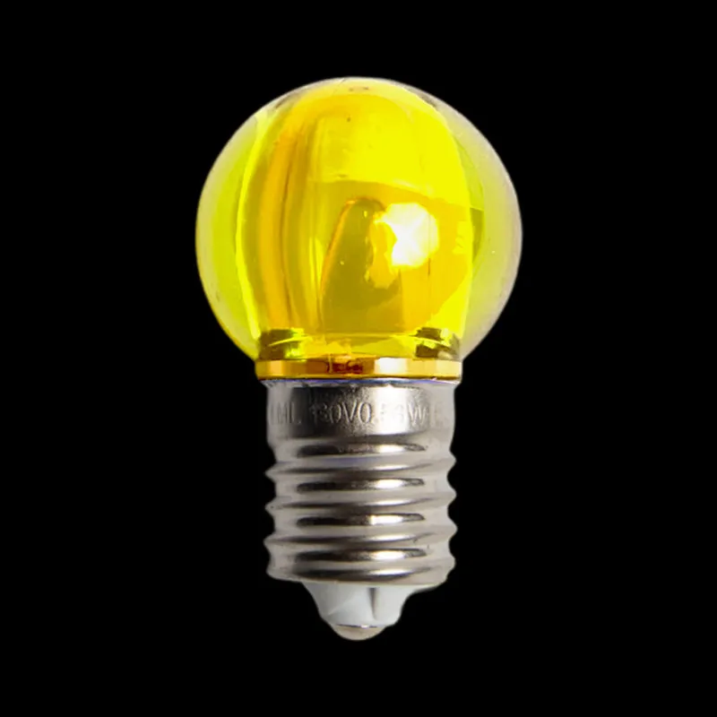 Bombillas LED amarillas transparentes lisas 130V UL G30 E17