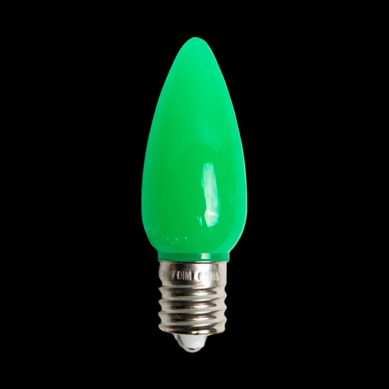Bombilla LED C9 Opaca Verde