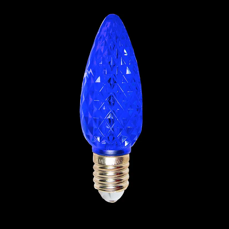 Bombillas de repuesto Minleon LED C9 UL impermeables de color azul 