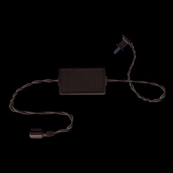 Cable de alimentación coaxial rectificado de 3 ′ marrón