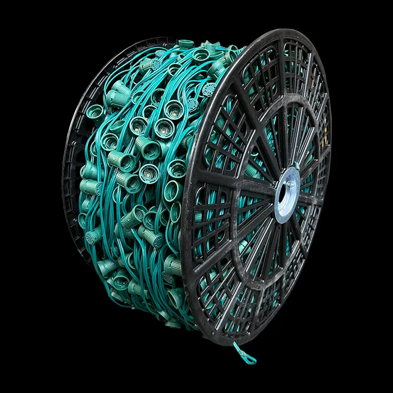 Cable hembra C7 SPT-1 de 1000 ′, espaciado de 12 ″, verde