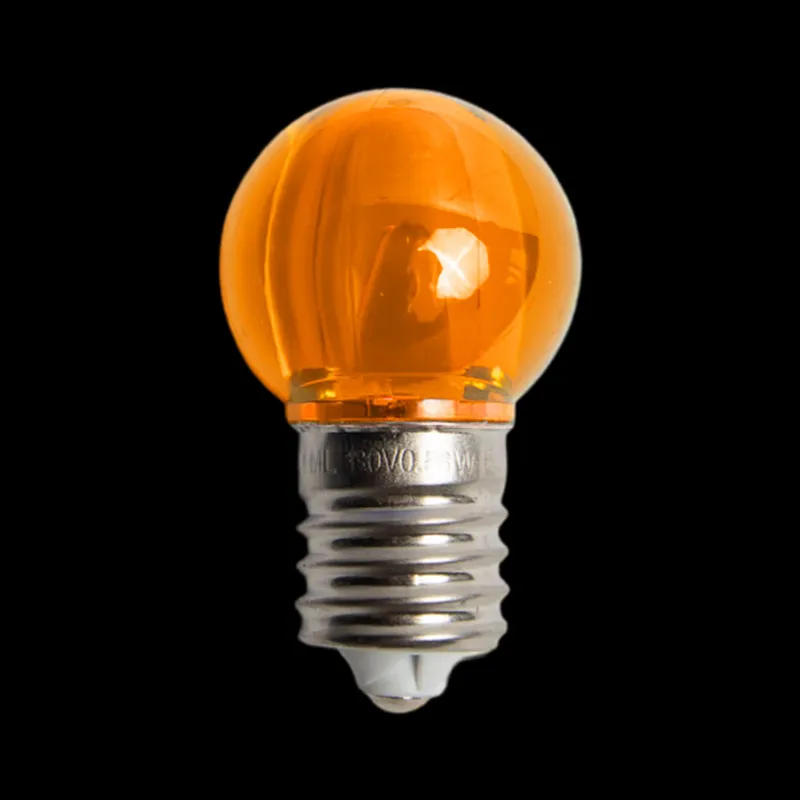 Bombillas LED naranja transparente lisas 130V UL G30 E17